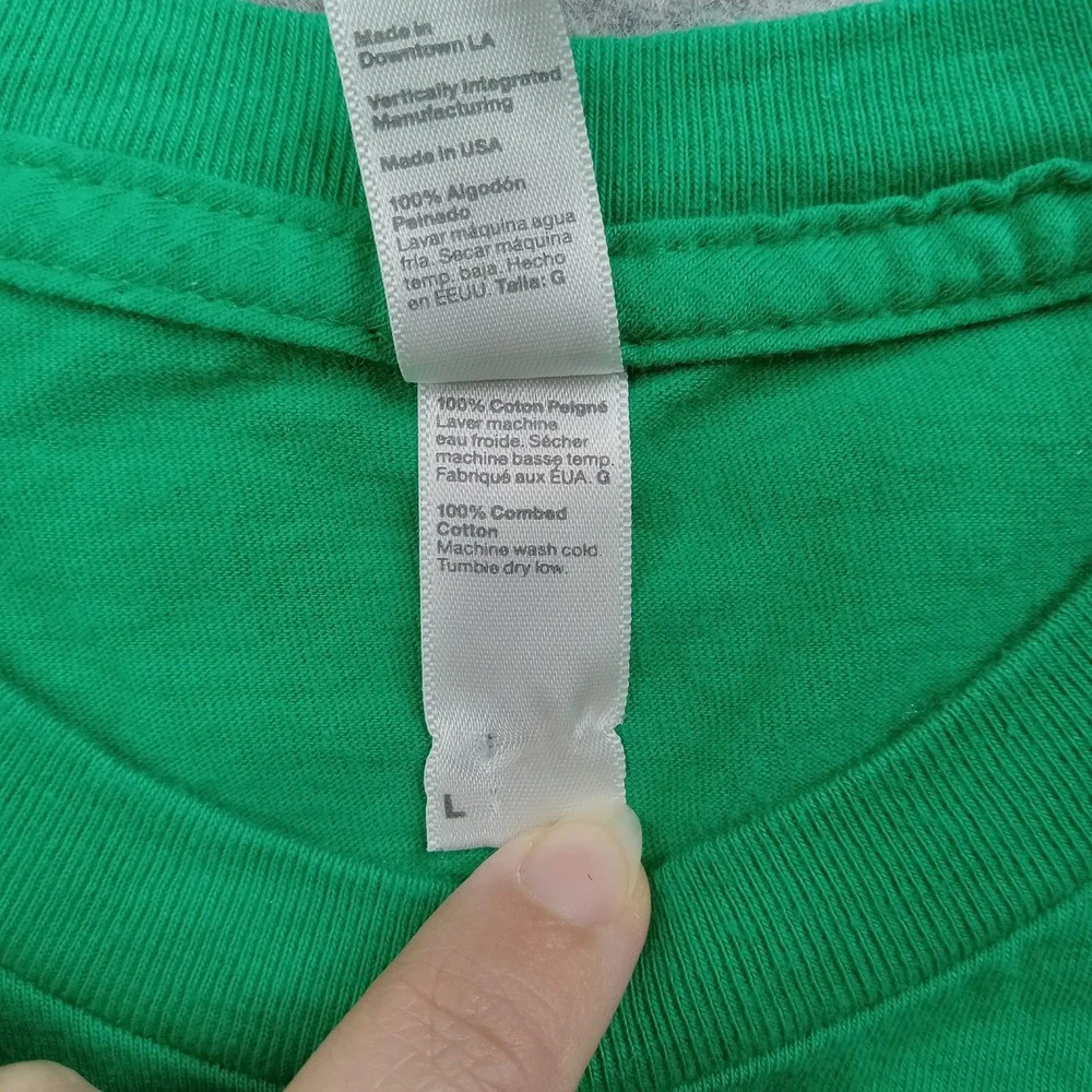 Google Shirt Mens Large Green Tech Computer Internal Systems Promo USA Vintage - Picture 3 of 8